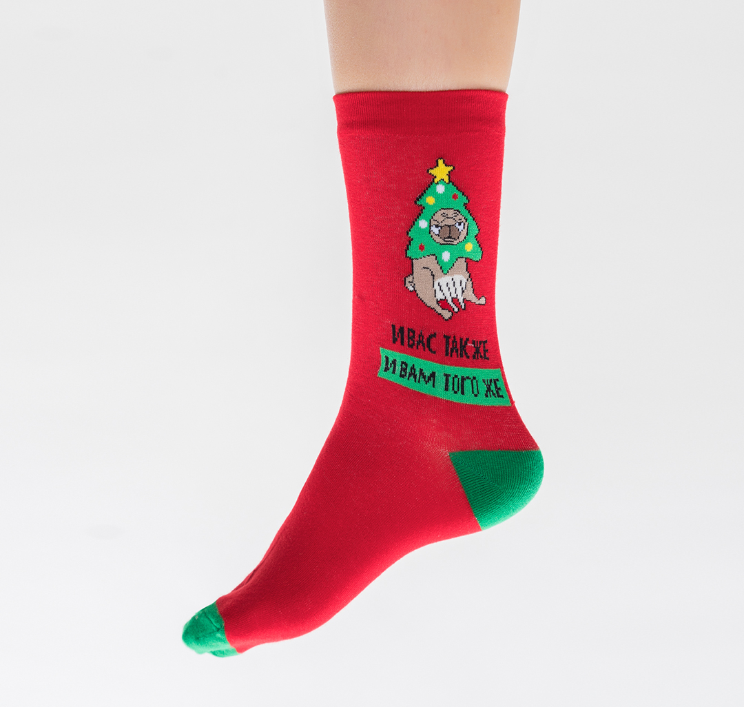 Носки (1 пара) Мармалато, цвет Красный-зеленый-мультиколор #2