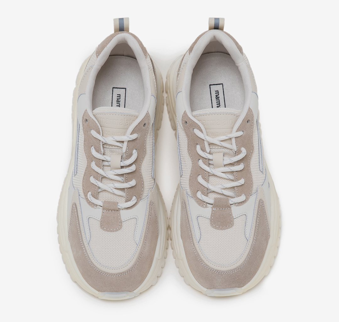 Кроссовки Мармалато, цвет Молочный-бежевый-белый #4