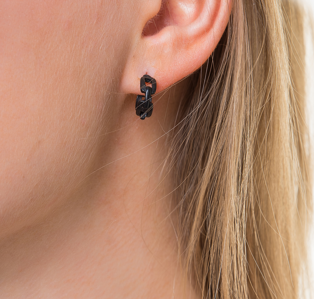 Набор серег (3 пары) Мармалато, цвет Матовый черный-черный #2