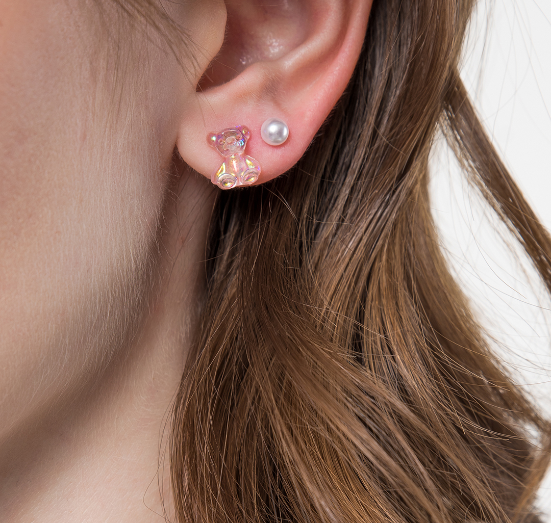 Набор серег (3 пары) Мармалато, цвет Жемчуг-мультиколор #3