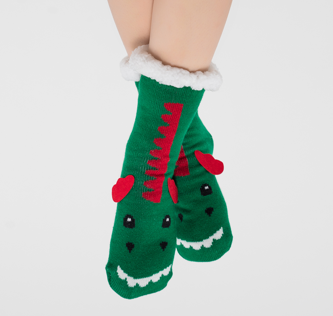 Носки (1 пара) Мармалато, цвет Зеленый-красный-белый #2