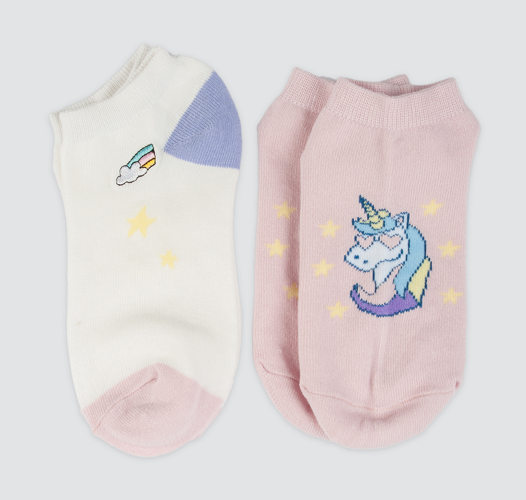Набор носков (2 шт) Мармалато, цвет Розовый-белый-мультиколор #1