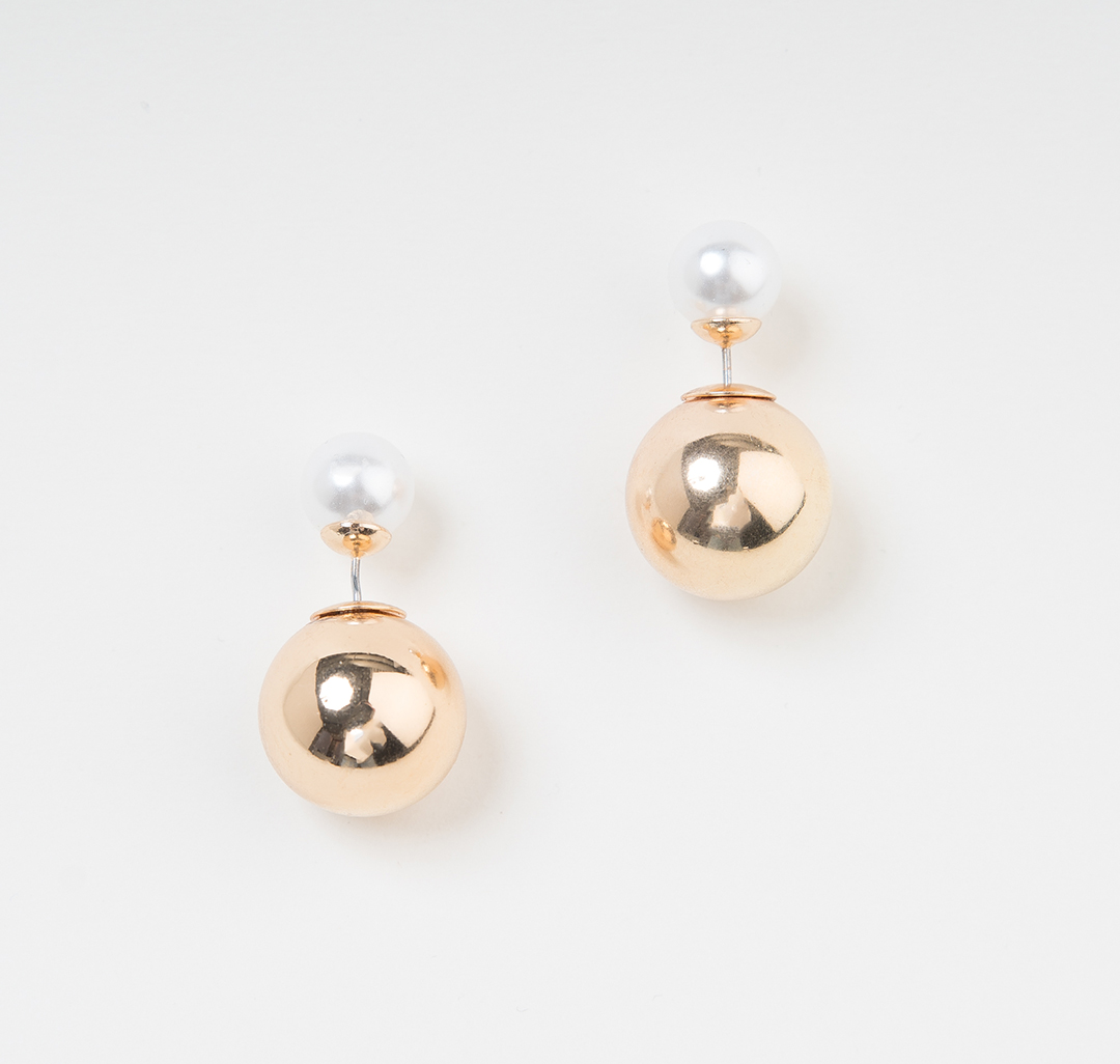 Серьги Мармалато, цвет Золото-жемчуг #1