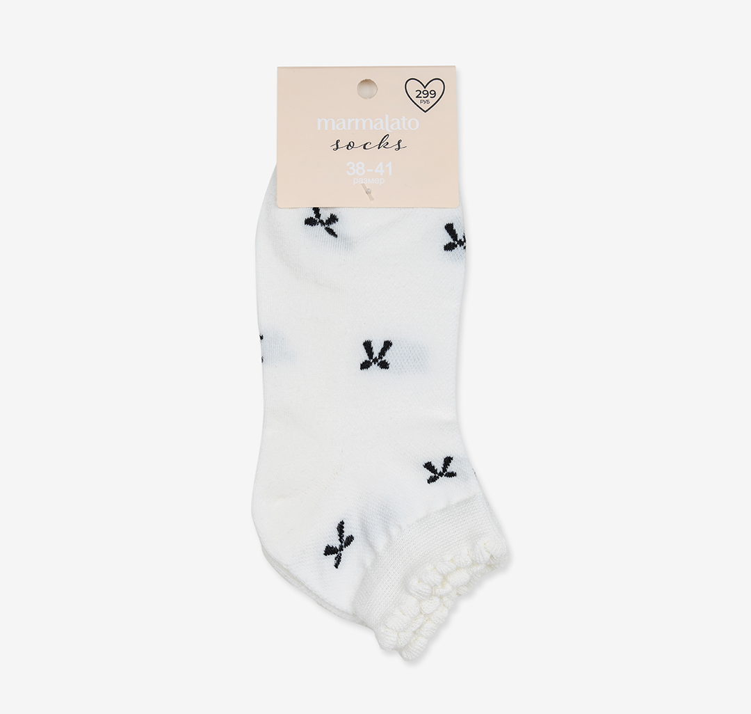 Носки (1 пара) Мармалато, цвет Белый-черный #5