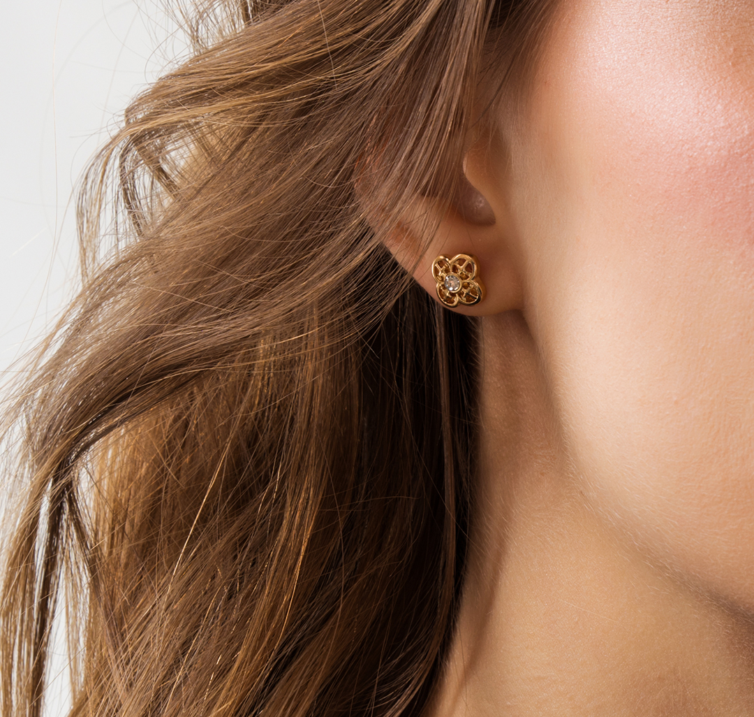 Набор серег (6 пар) Мармалато, цвет Золото-прозрачный #2