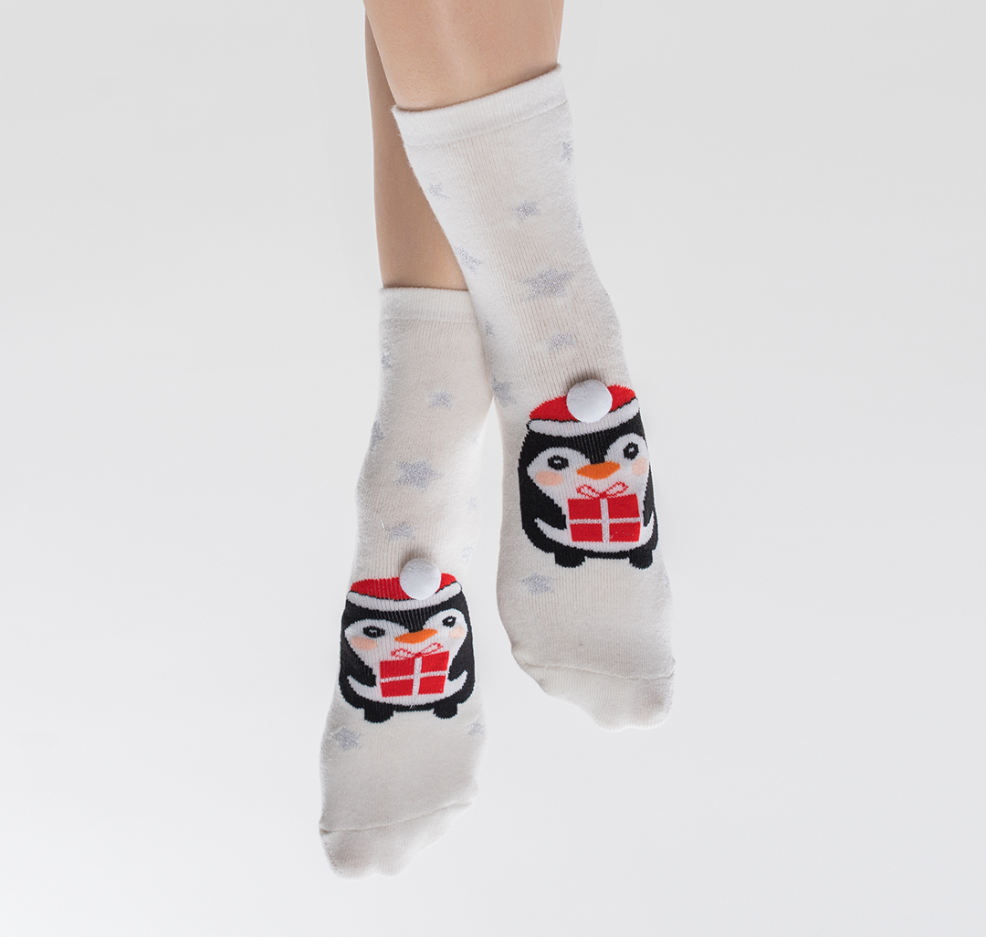 Носки (1 пара) Мармалато, цвет Молочный-черный-серебро #2