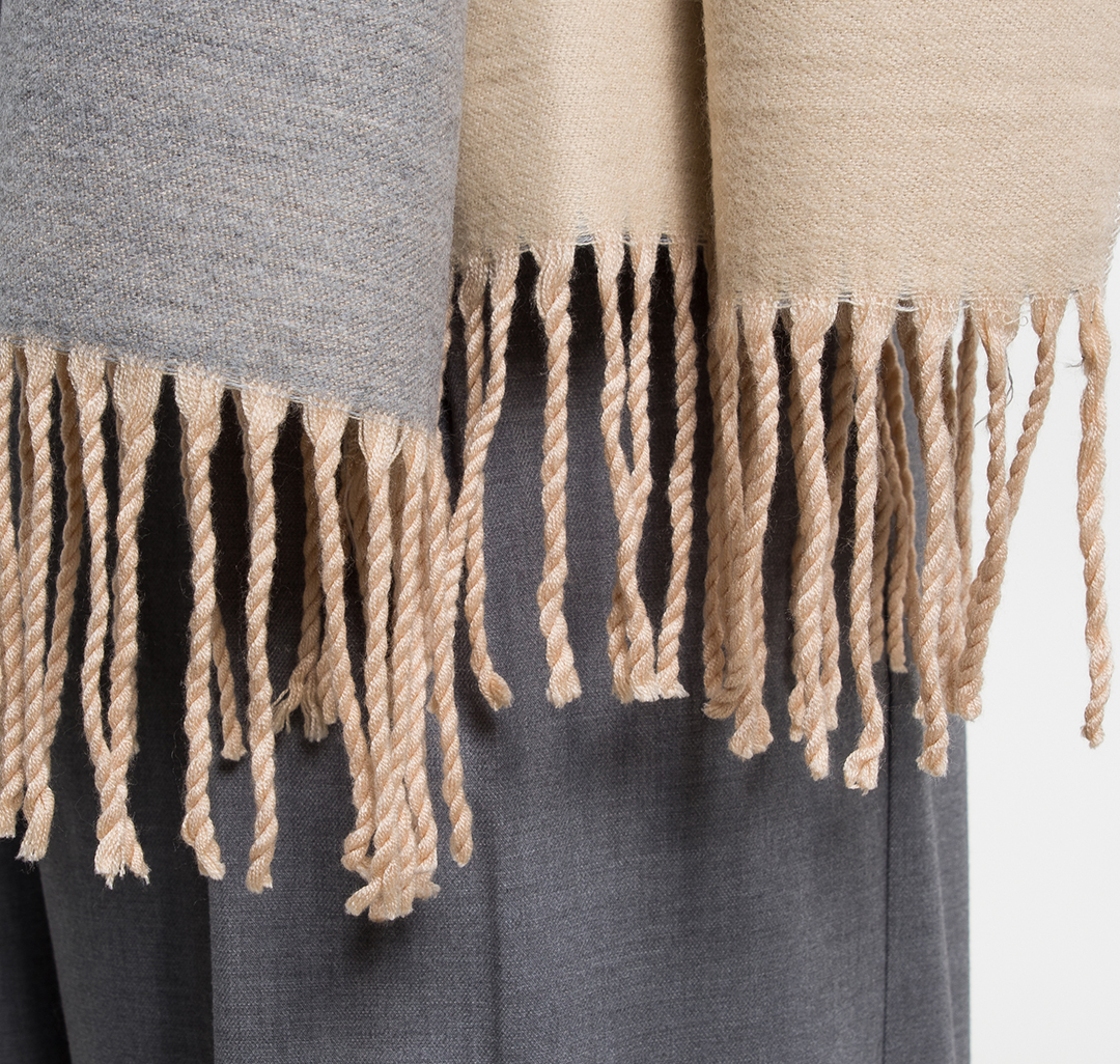 Палантин Мармалато, цвет Бежевый-серый #3