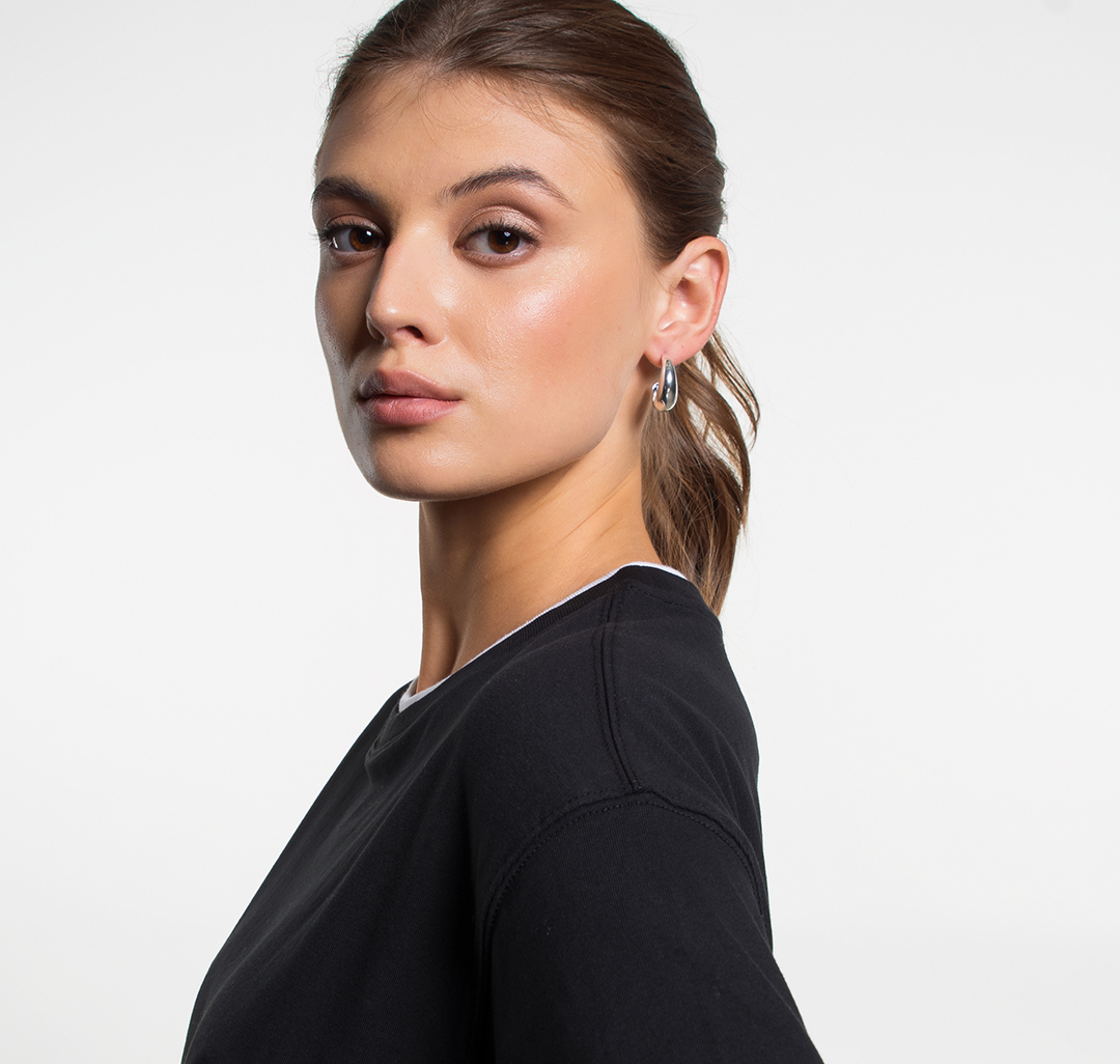 Набор серег (2 пары) Мармалато, цвет Белое серебро-золото-прозрачный #3