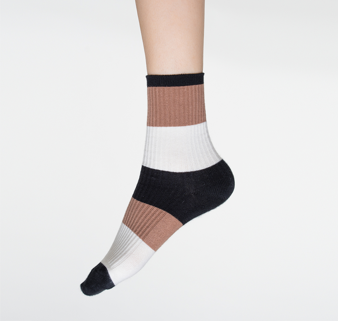 Носки (2 пары) Мармалато, цвет Молочный-коричневый-черный #2