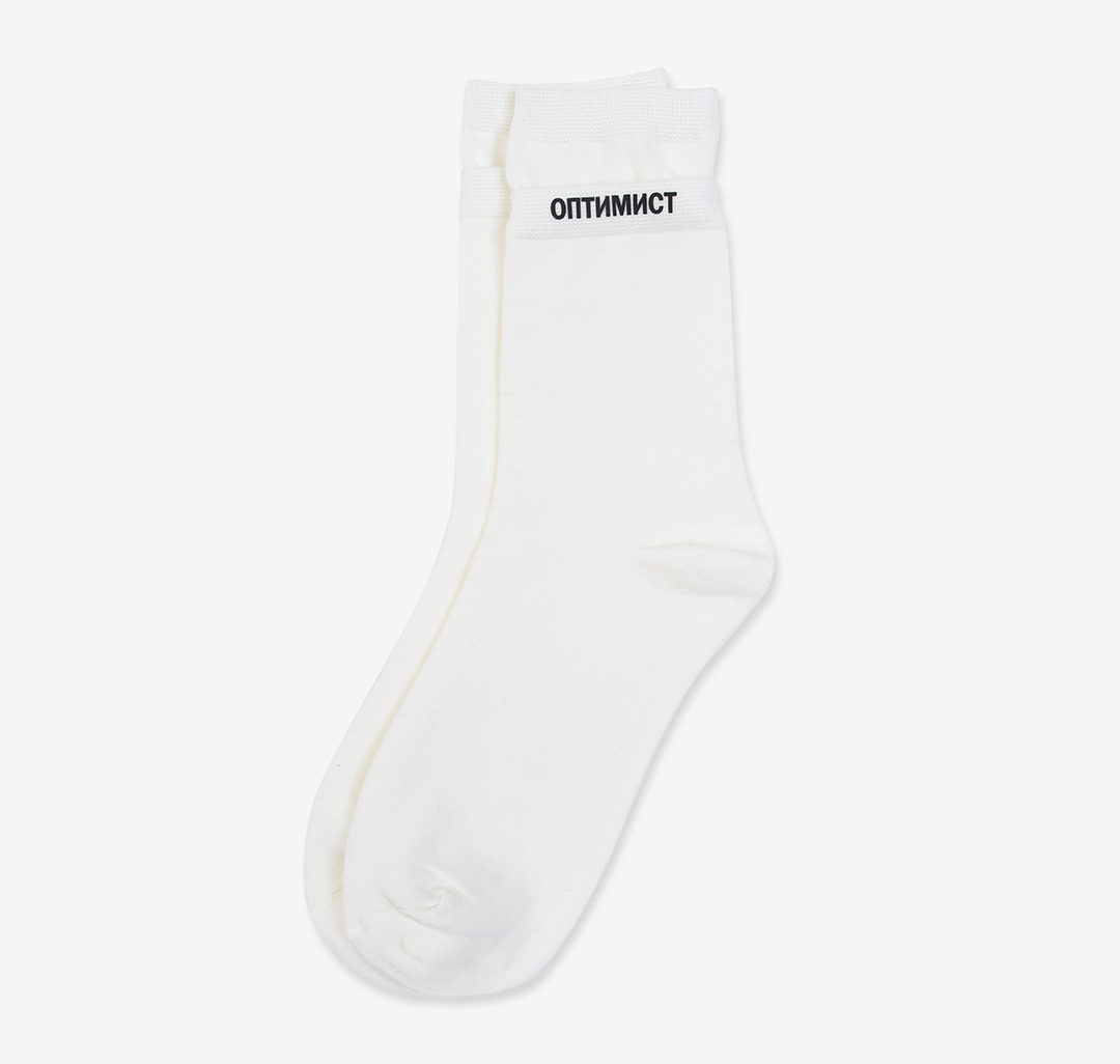 Носки (1 пара) Мармалато, цвет Молочный-черный #1