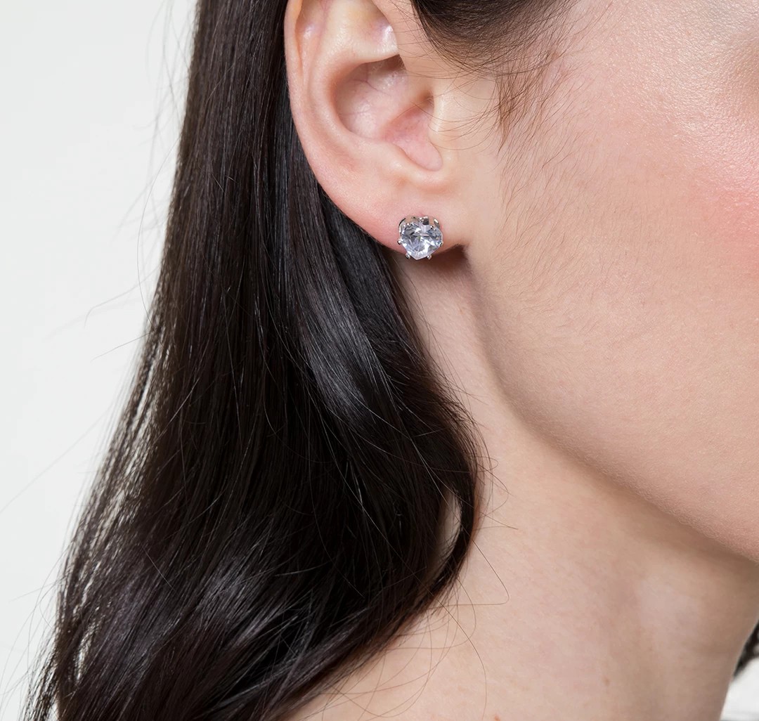 Набор серег (3 пары) Мармалато, цвет Белое серебро-прозрачный #4