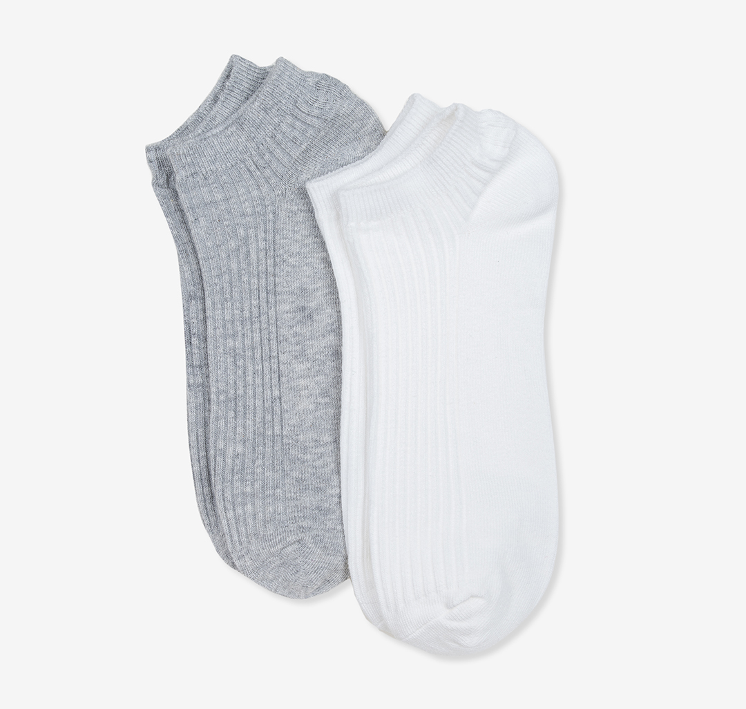 Носки (2 пары) Мармалато, цвет Белый-серый меланж #2