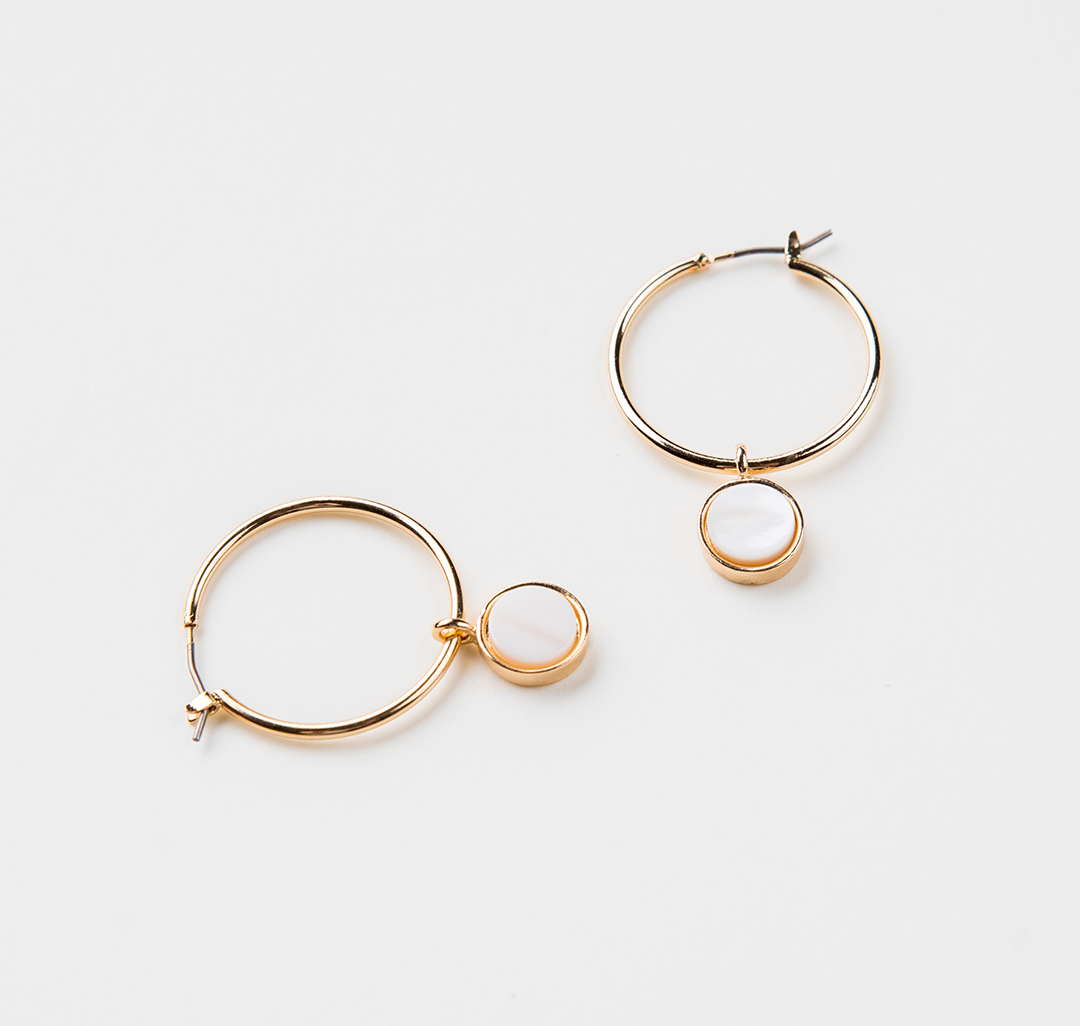 Серьги Мармалато, цвет Золото-белый #1