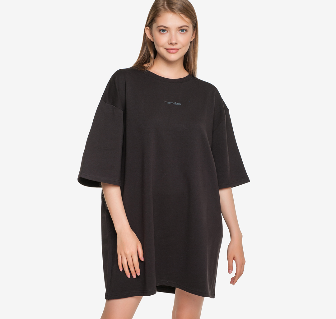 Платье-футболка Мармалато, цвет Черный #1