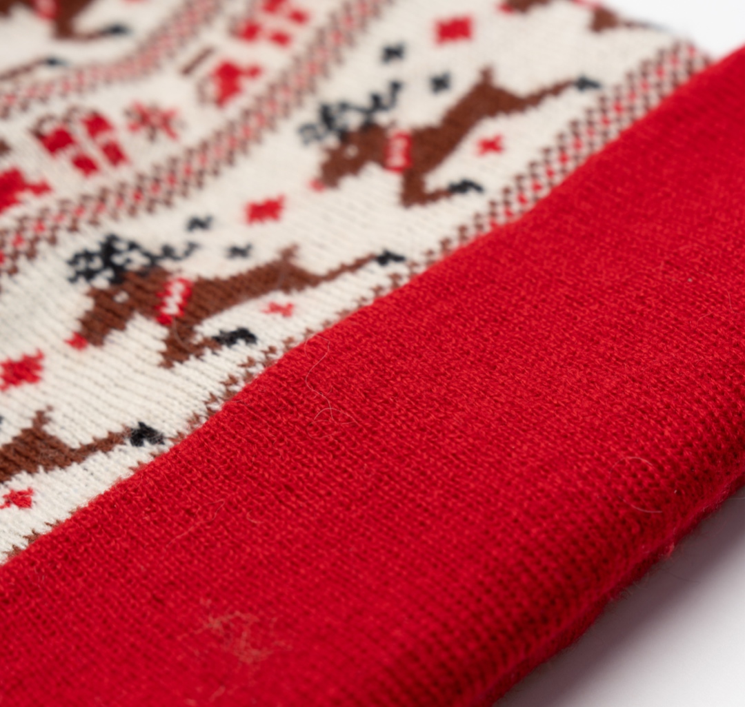 Шапка Мармалато, цвет Красный-бежевый-коричневый #6