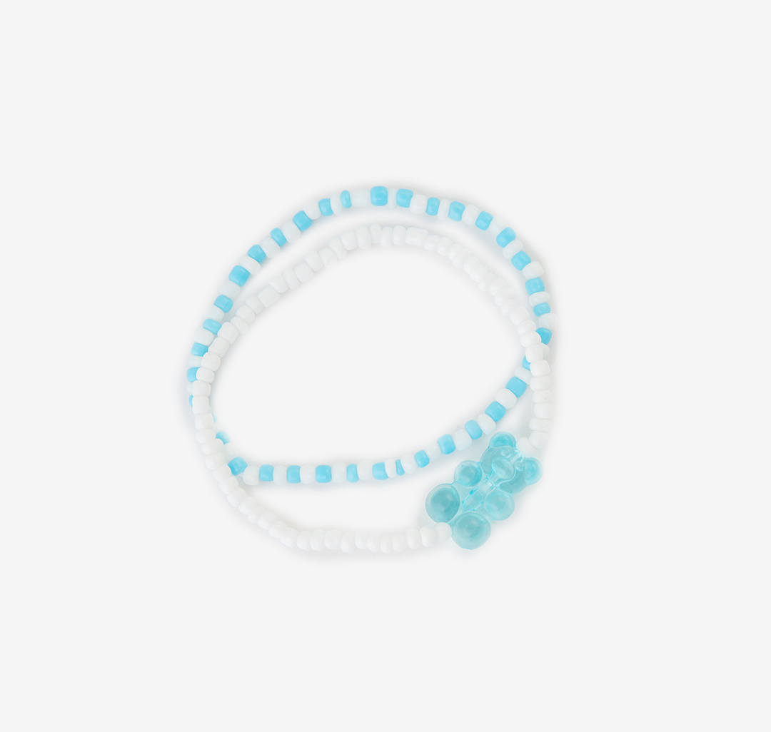 Набор браслетов (2 шт) Мармалато, цвет Голубой-белый #1