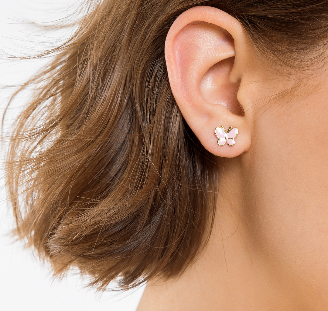 Набор серег (3 пары) Мармалато, цвет Золото-розовый-жемчуг #3