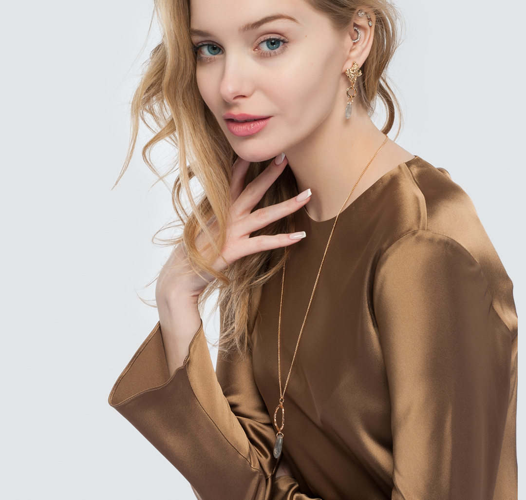 Серьги Мармалато, цвет Золото-серый-прозрачный #2