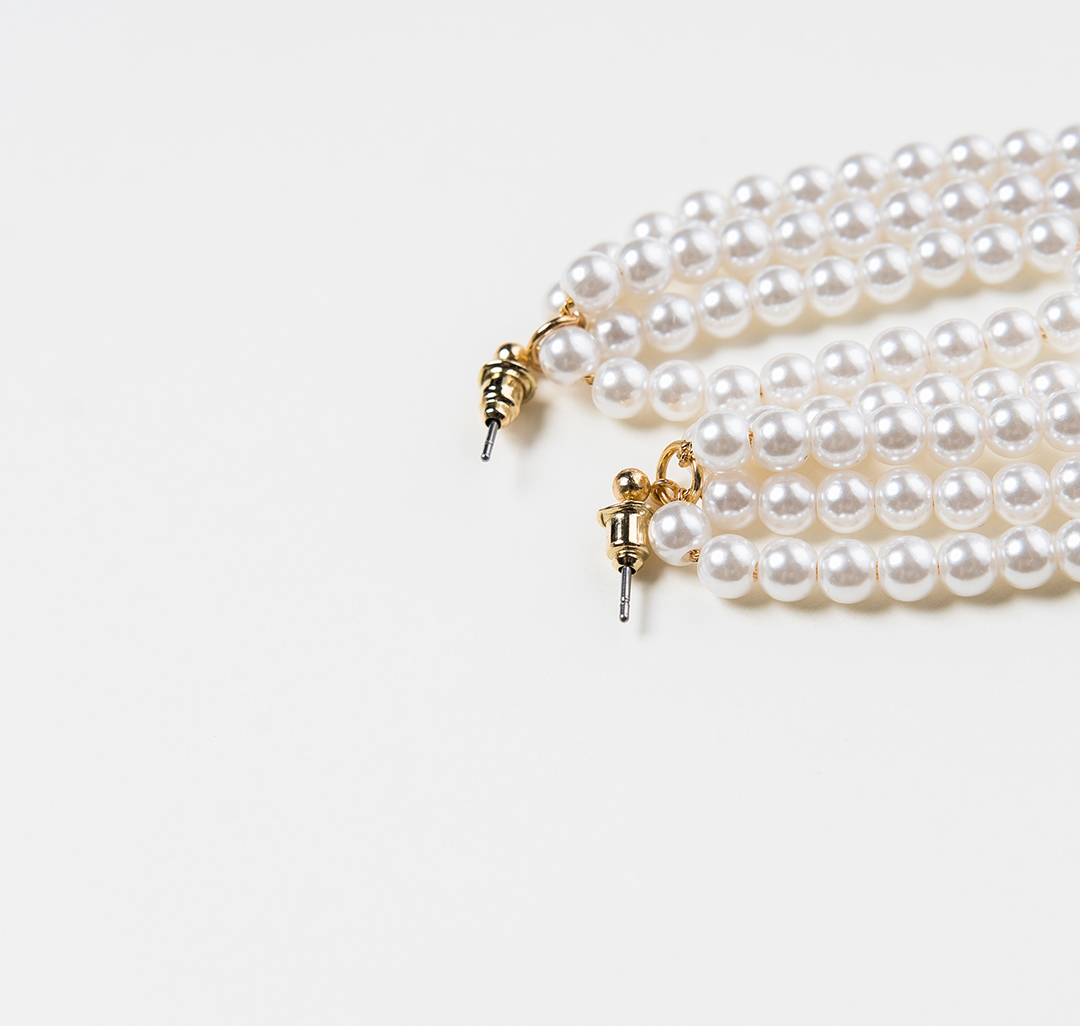 Серьги Мармалато, цвет Жемчуг-золото #2