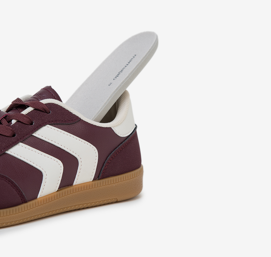 Кеды Мармалато, цвет Бордовый-молочный-рыжий #11