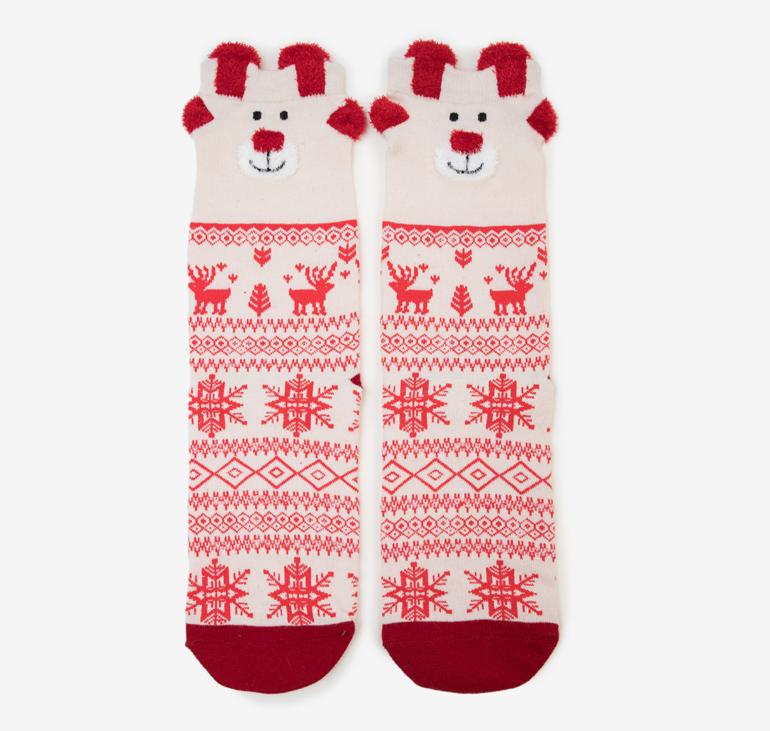 Носки (1 пара) Мармалато, цвет Бежевый-красный-коричневый #1