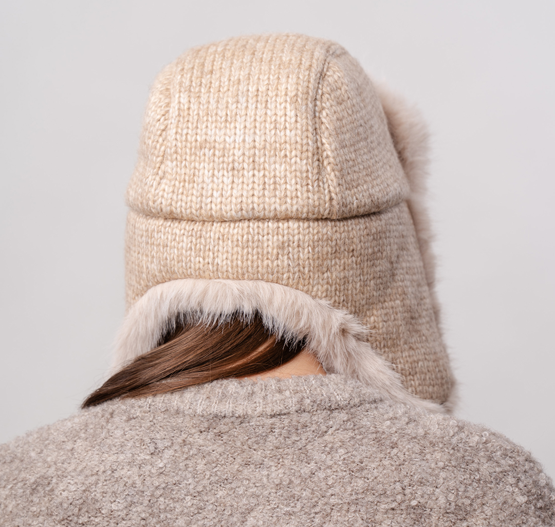 Шапка-ушанка Мармалато, цвет Бежевый #8
