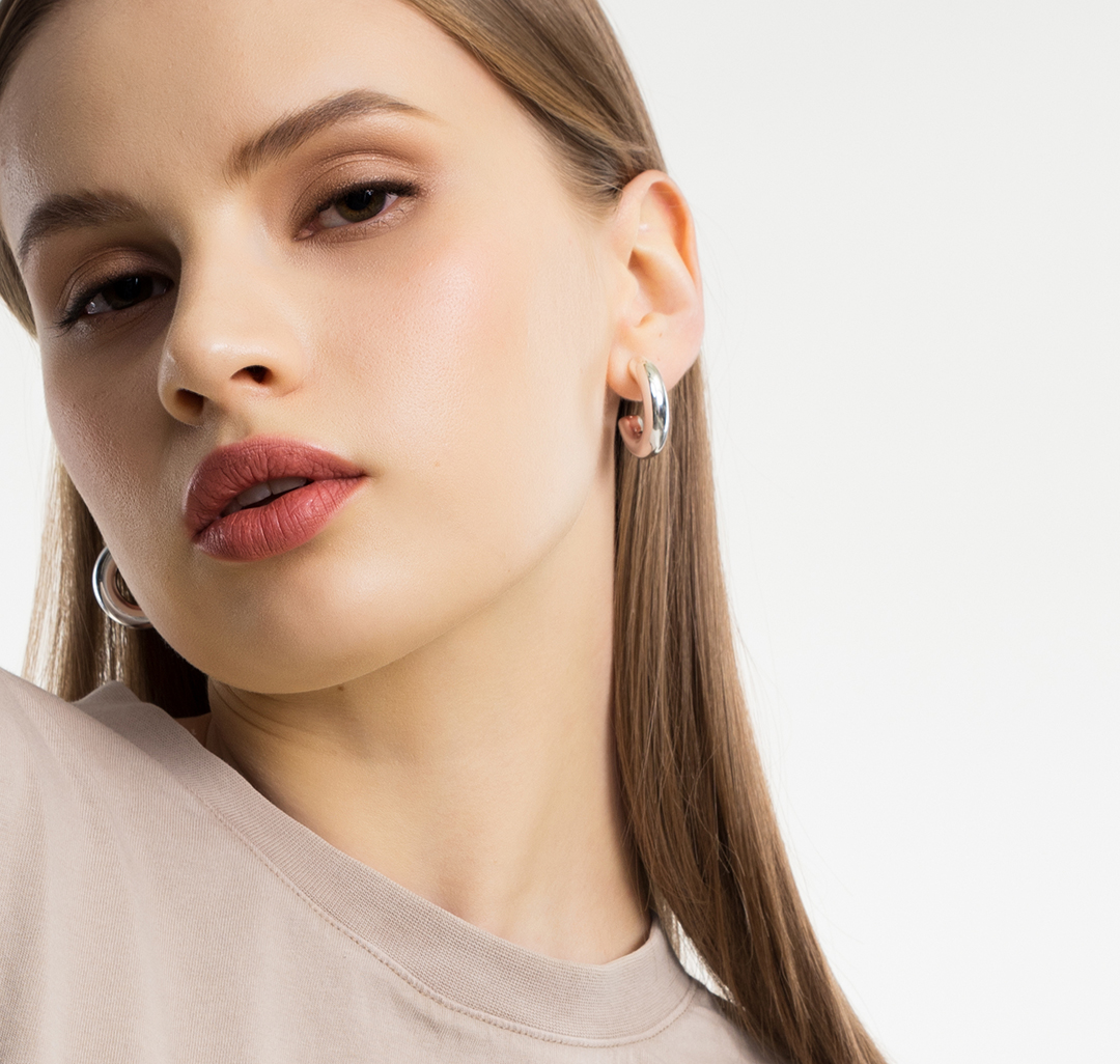 Серьги Мармалато, цвет Белое серебро #2