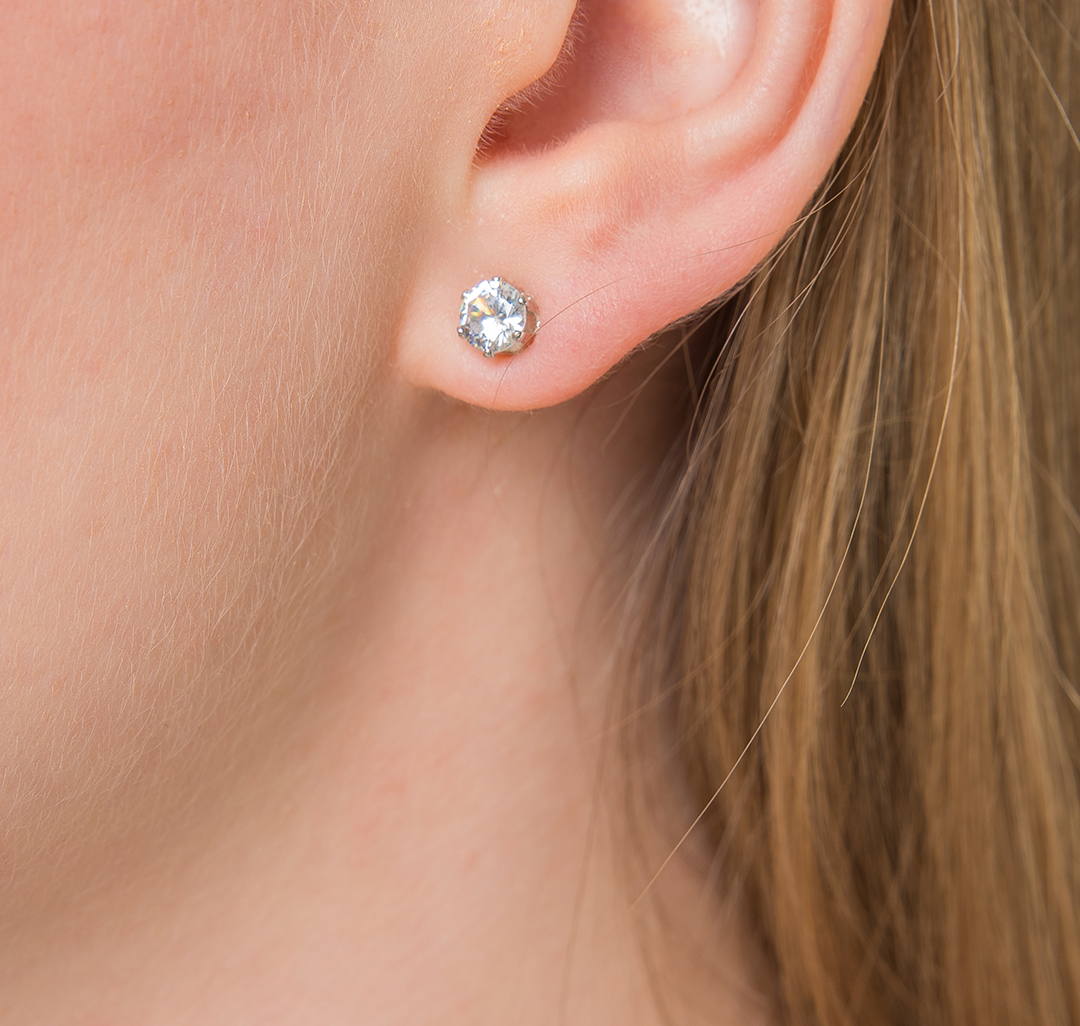 Набор серег (2 пары) Мармалато, цвет Белое серебро-прозрачный #2