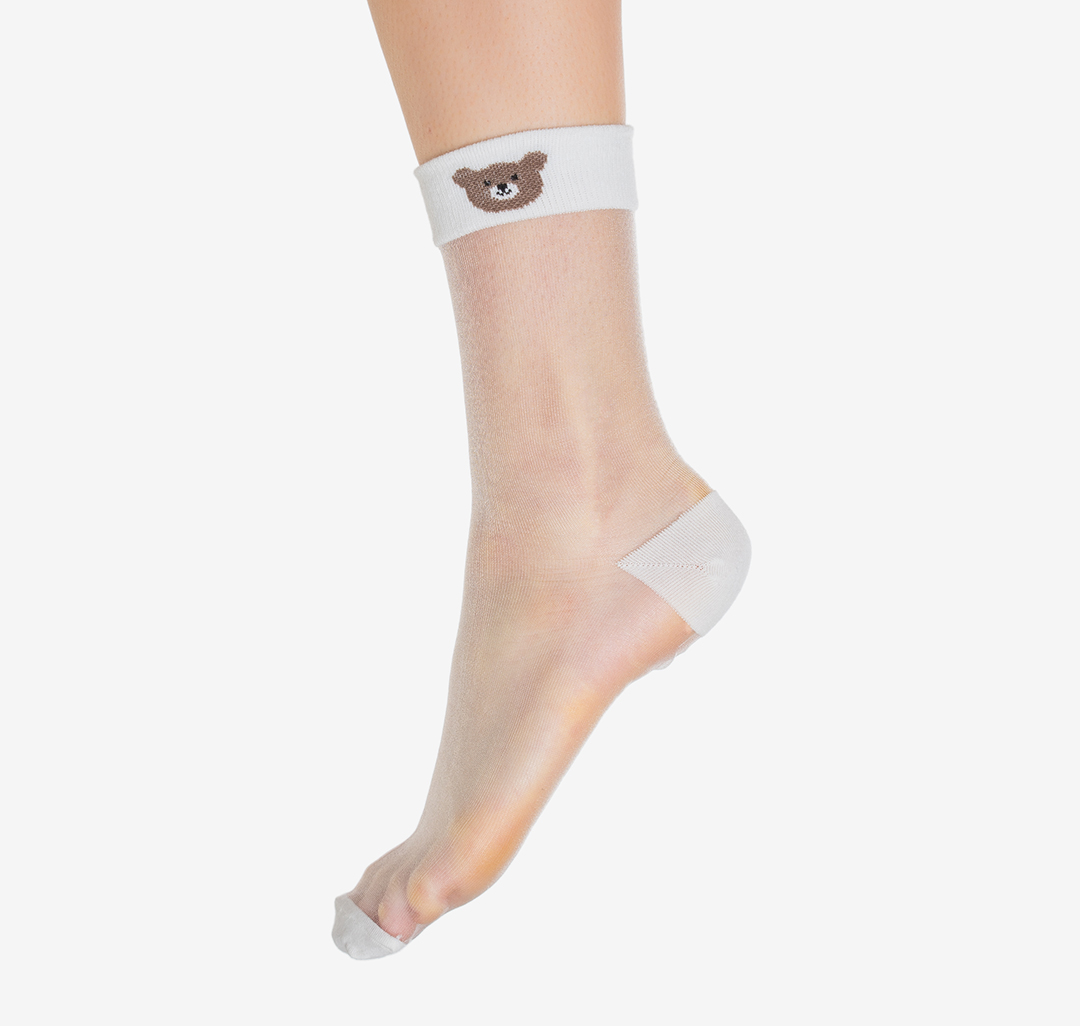 Носки (1 пара) Мармалато, цвет Белый-коричневый-прозрачный #2