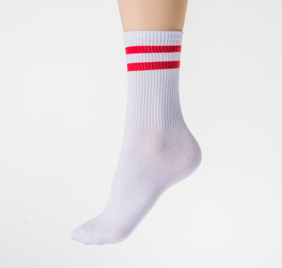 Носки (1 пара) Мармалато, цвет Белый-красный #2
