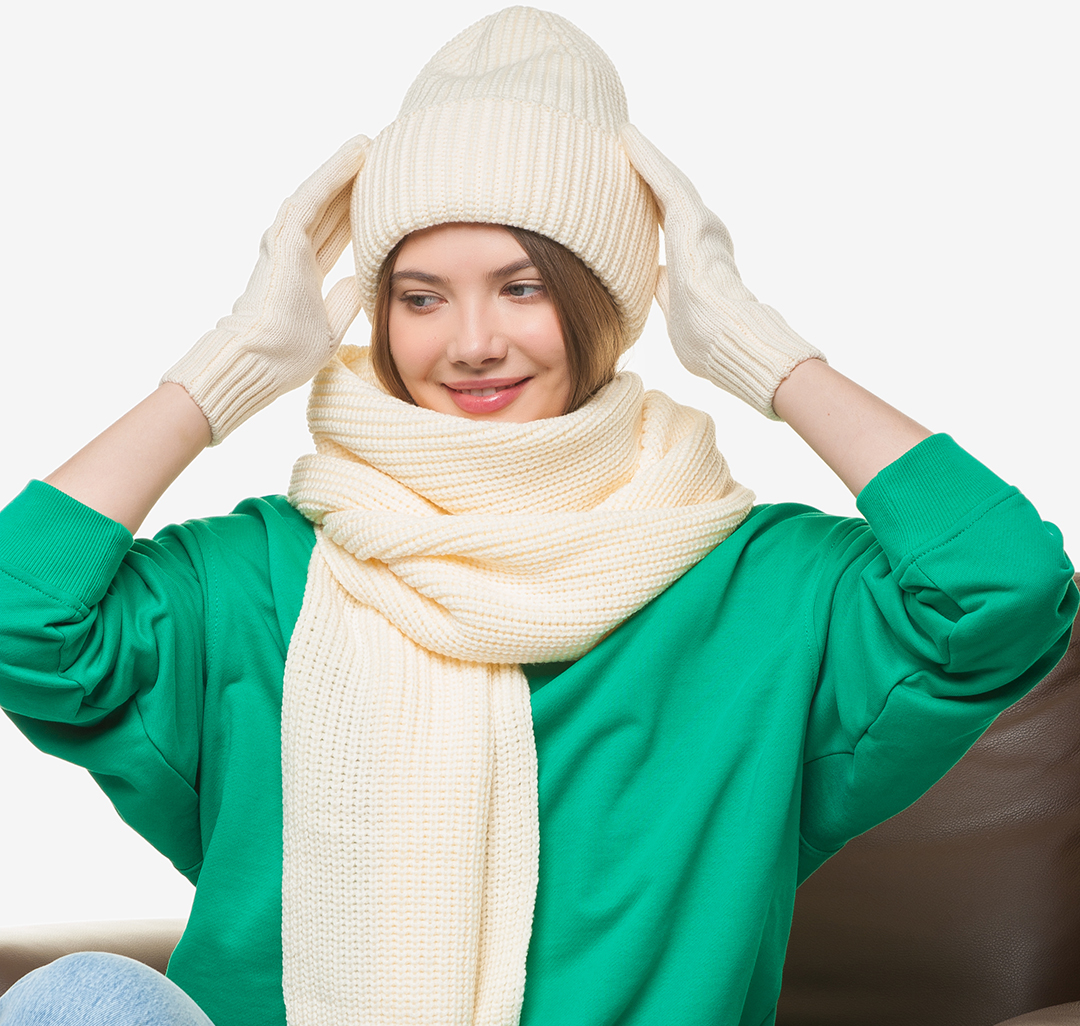 Шапка Мармалато, цвет Молочный #3