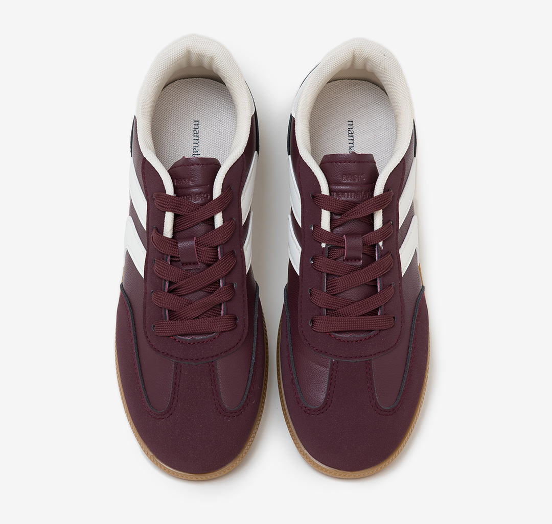 Кеды Мармалато, цвет Бордовый-молочный-рыжий #6