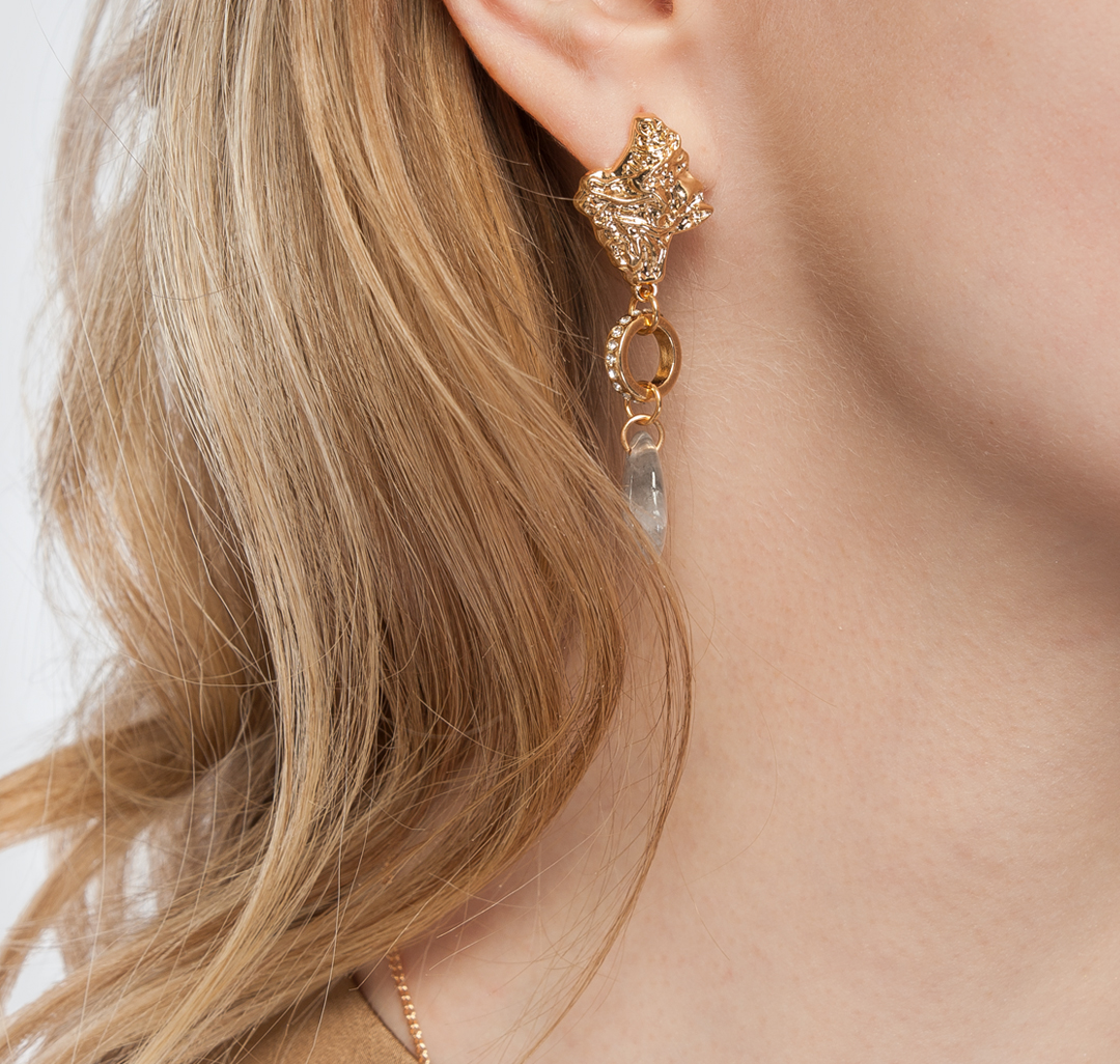 Серьги Мармалато, цвет Золото-серый-прозрачный #3