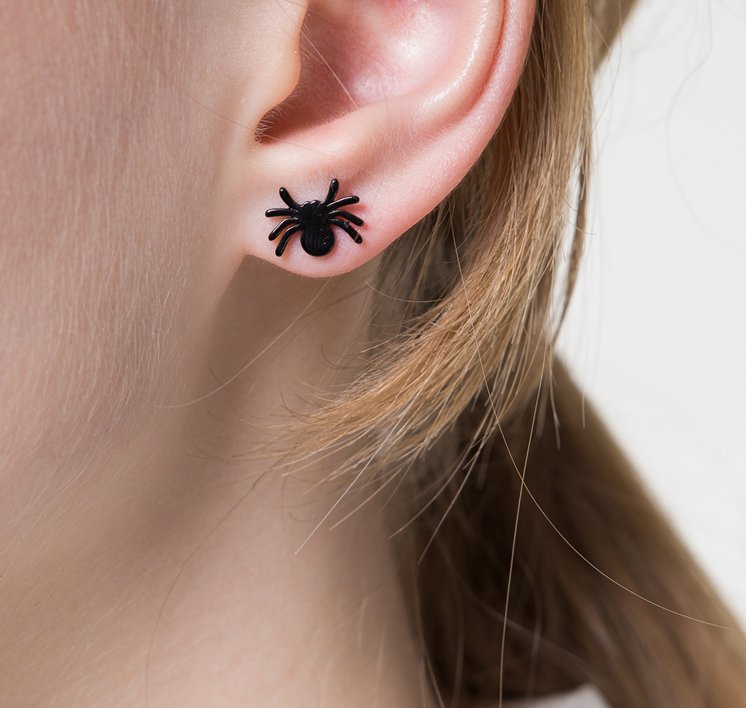 Набор серег (2 пары) Мармалато, цвет Черный-прозрачный #4