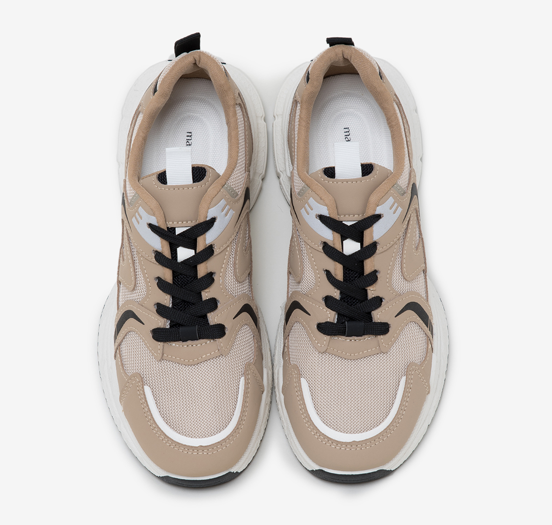 Кроссовки Мармалато, цвет Бежевый-молочный-черный #4