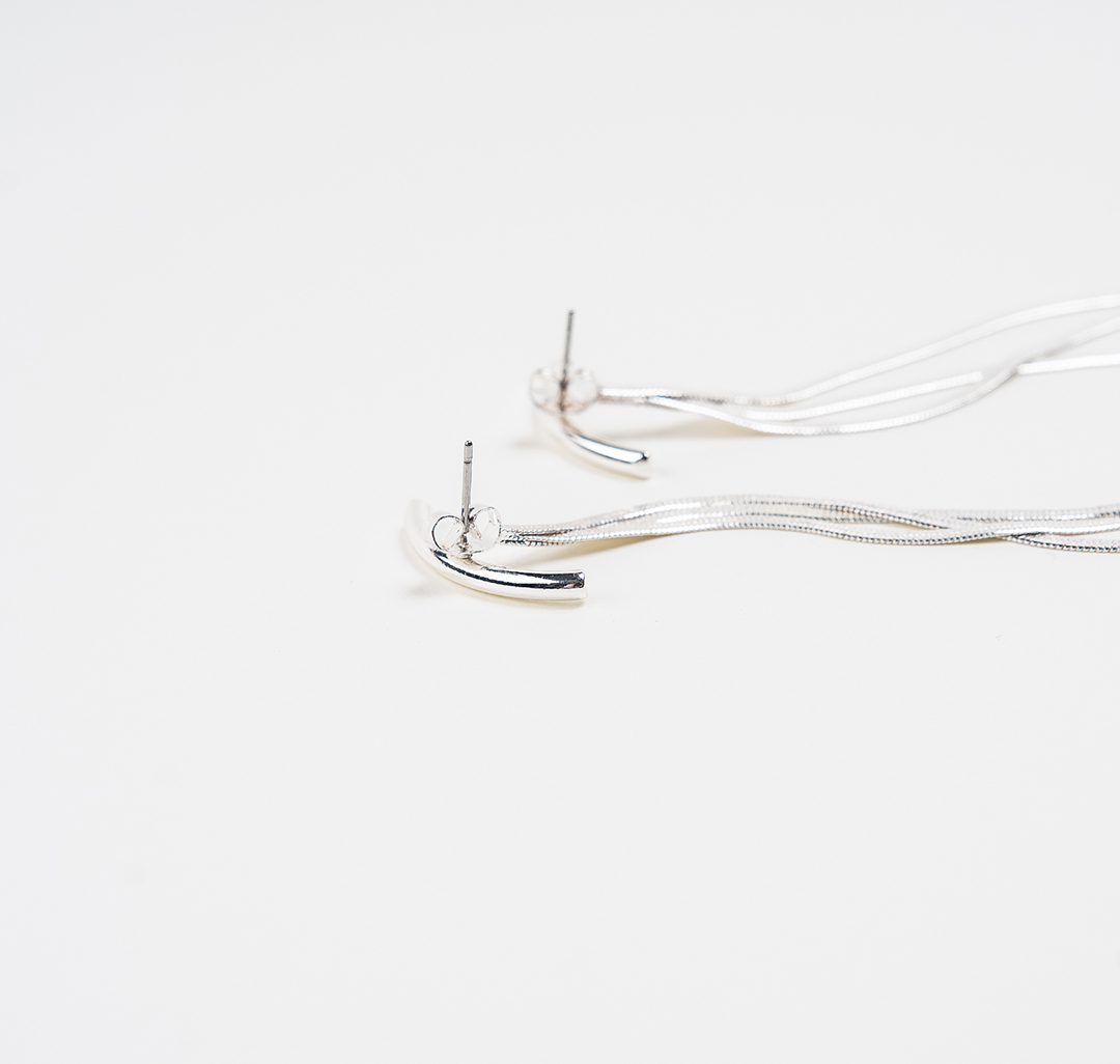 Серьги Мармалато, цвет Белое серебро #2