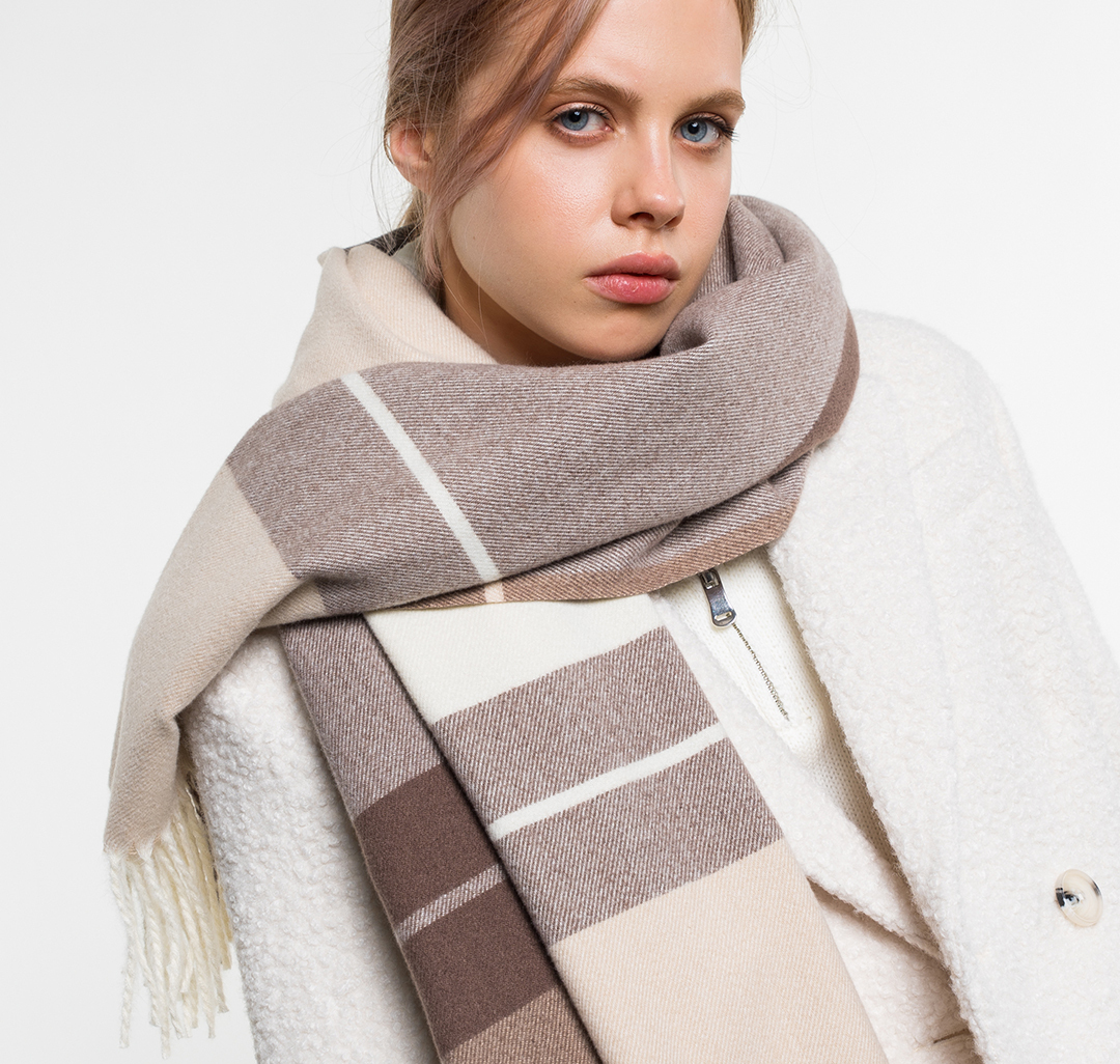 Палантин Мармалато, цвет Бежевый-разноцветный #1