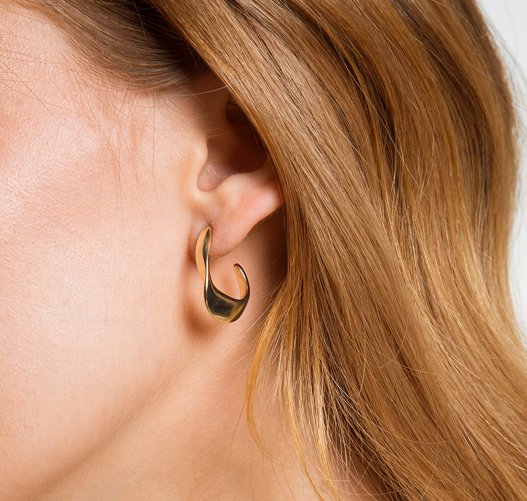 Набор серег (2 пары) Мармалато, цвет Белое серебро-золото-прозрачный #3