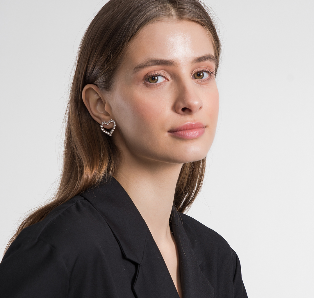 Серьги Мармалато, цвет Белое серебро-прозрачный #2