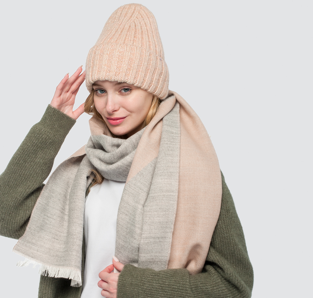 Шапка Мармалато, цвет Светло-пудровый меланж #3