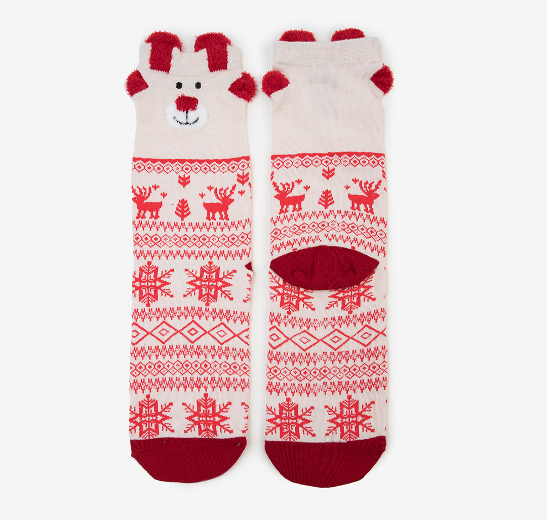 Носки (1 пара) Мармалато, цвет Бежевый-красный-коричневый #2