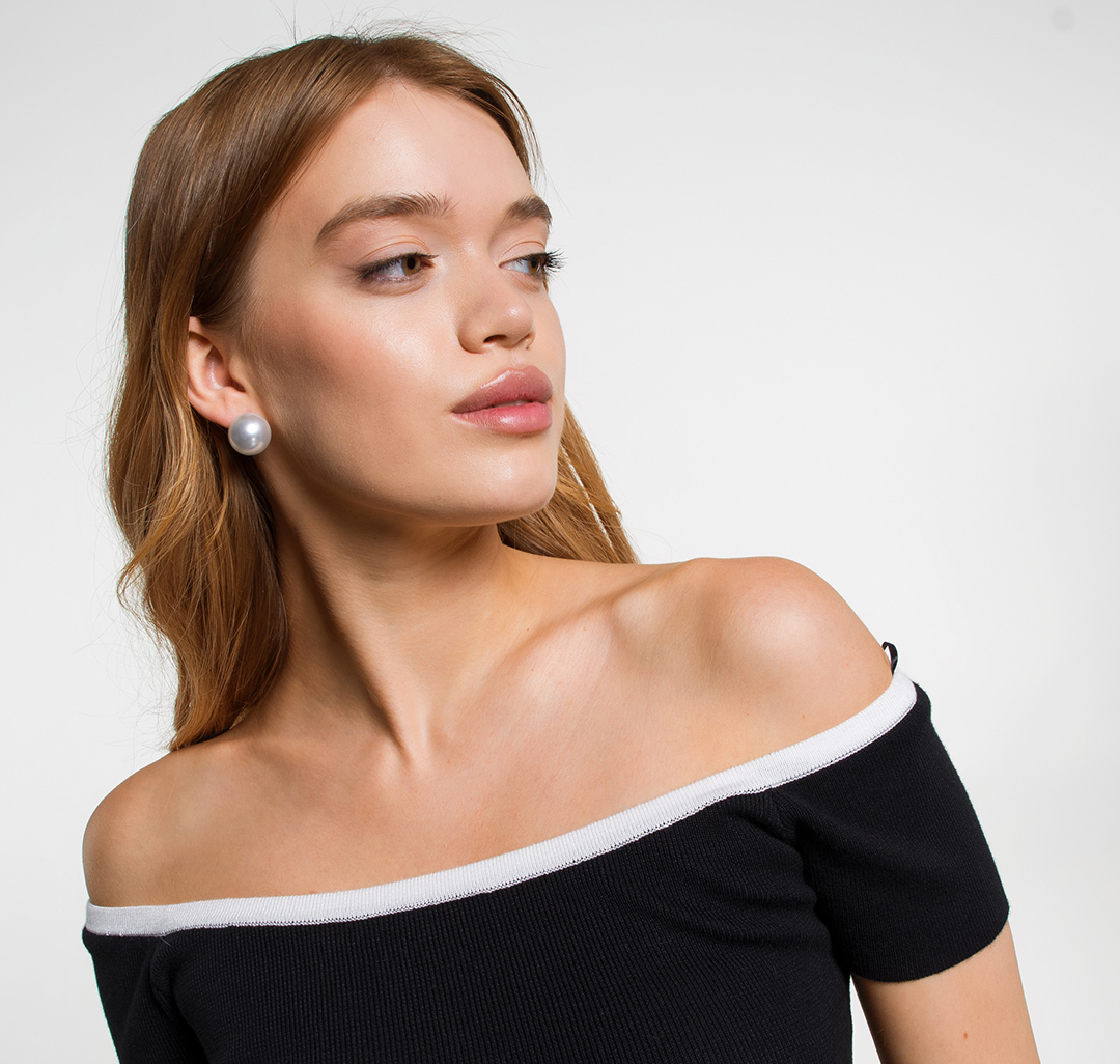 Набор серег (2 пары) Мармалато, цвет Жемчуг-белое серебро #3