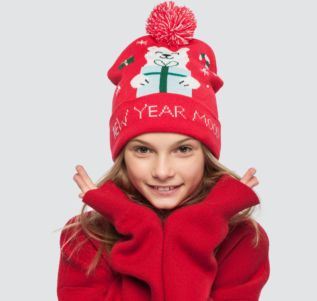 Шапка Мармалато, цвет Красный-белый-зеленый #1