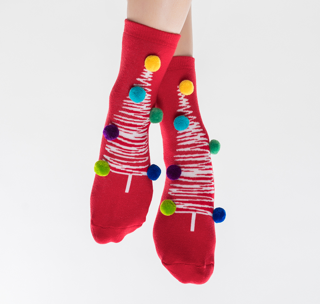 Носки (1 пара) Мармалато, цвет Красный-белый-мультиколор #2