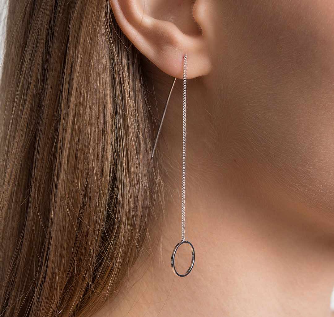 Серьги Мармалато, цвет Белое серебро #2