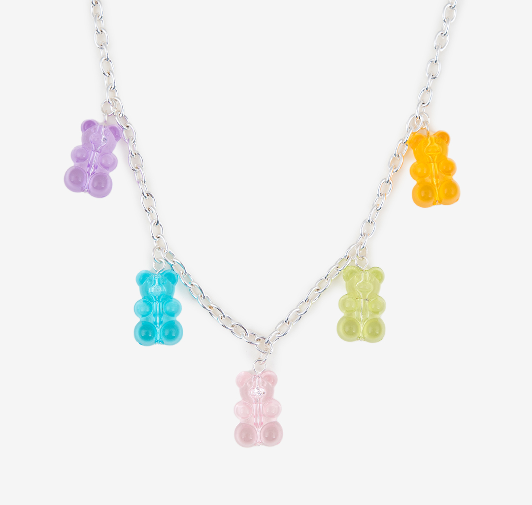 Колье Мармалато, цвет Мультиколор-белое серебро #1