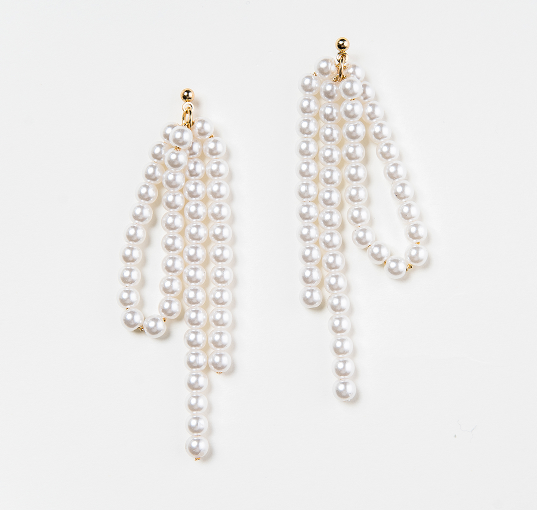 Серьги Мармалато, цвет Жемчуг-золото #1