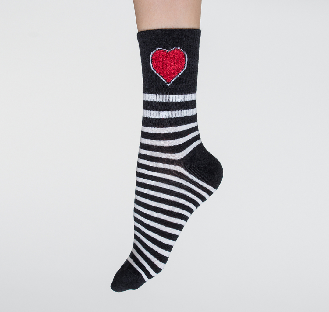 Носки (2 пары) Мармалато, цвет Черный-белый-красный #3